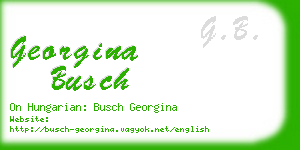 georgina busch business card